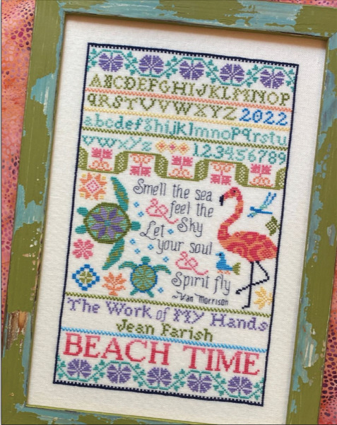 Two Turtles & a Flamingo - Cross Stitch Pattern