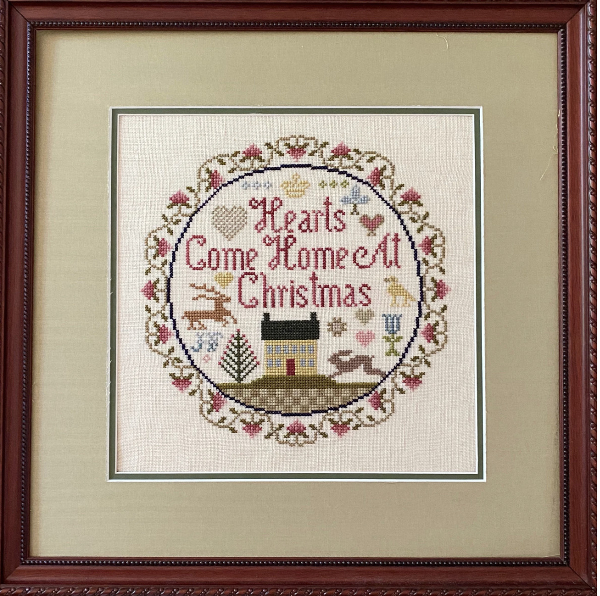 Hearts Come Home at Christmas - Cross Stitch Pattern