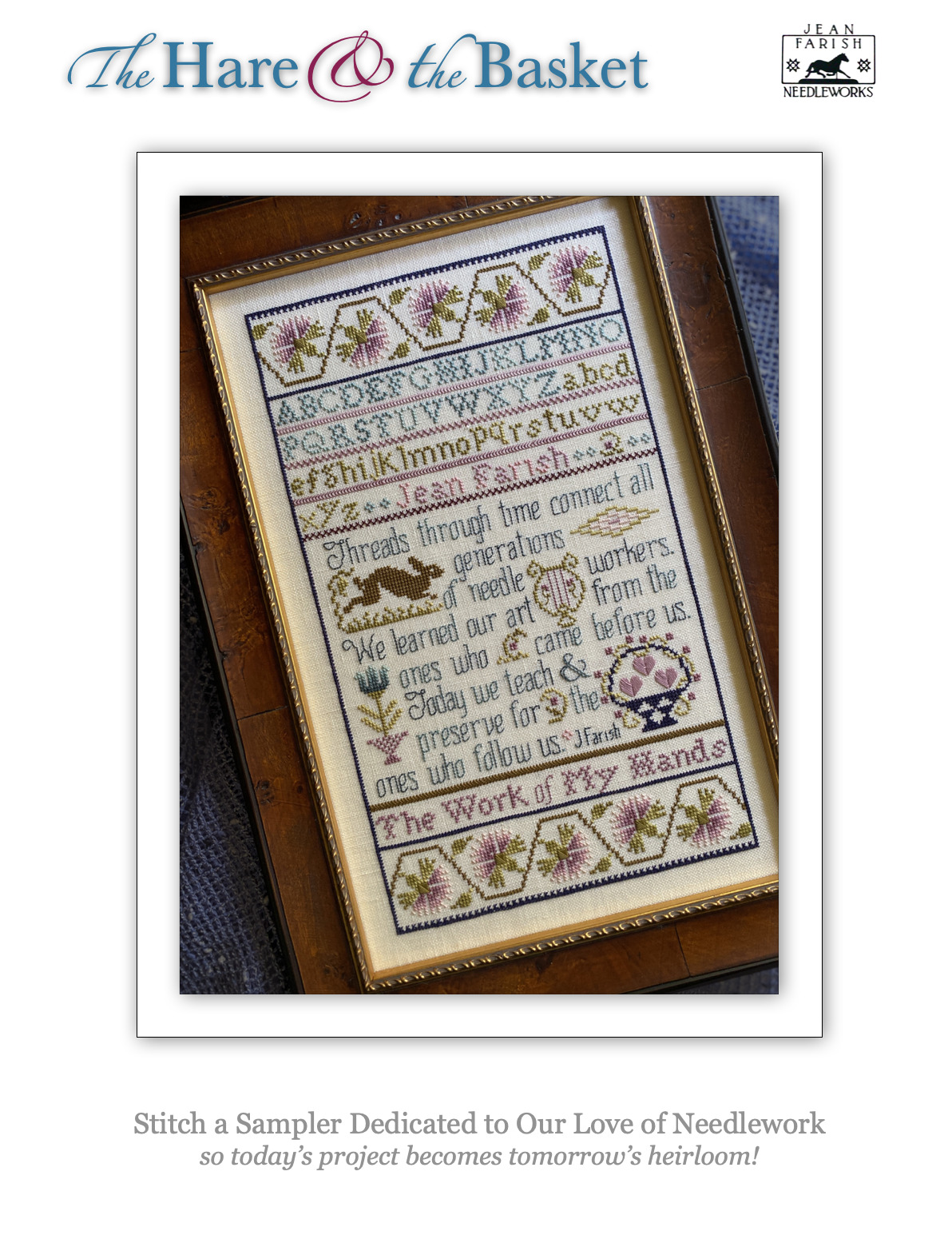 The Hare & the Basket - Cross Stitch Pattern