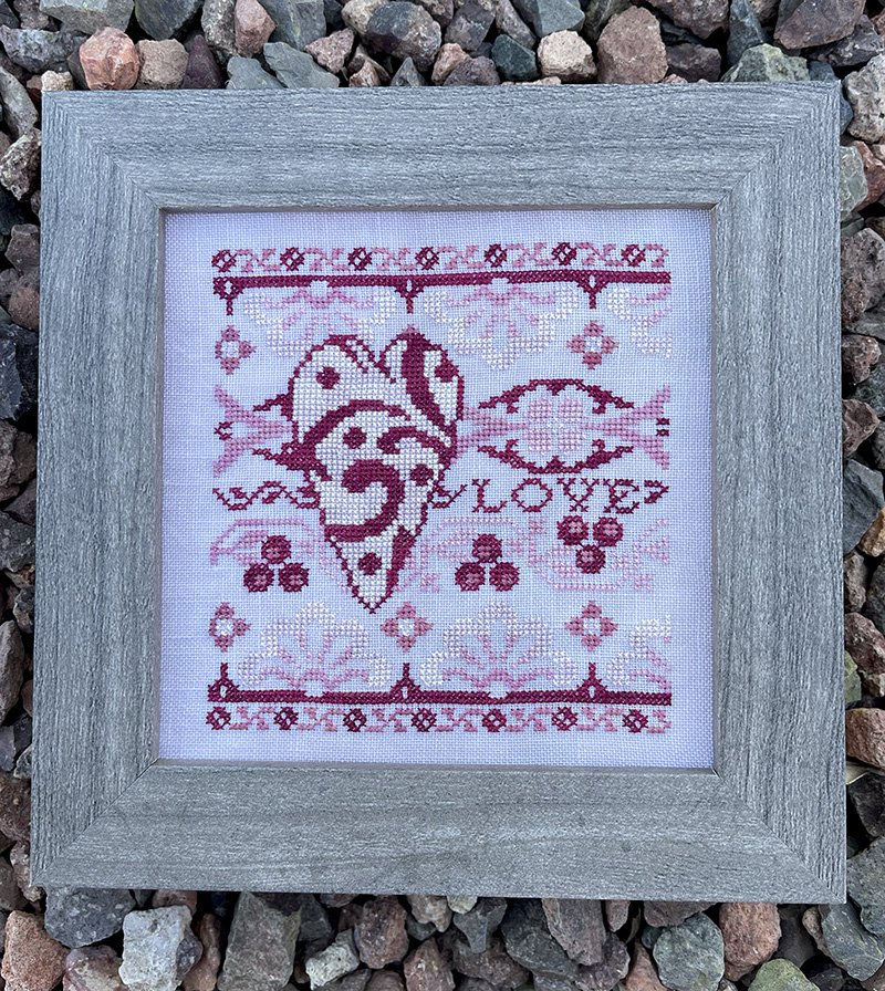 In My Heart - Red - Valentine Cross Stitch Pattern