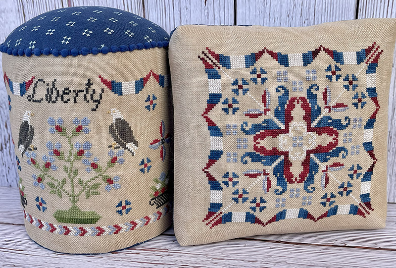 Liberty Drum and Pincushion - Cross Stitch Pattern
