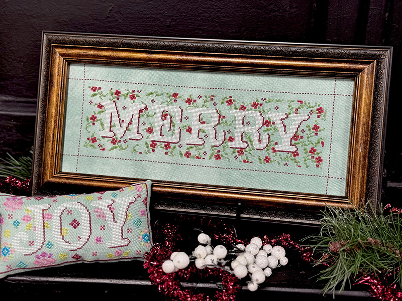 Merry & Joy - Christmas Cross Stitch Pattern