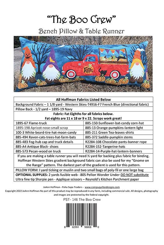 The Boo Crew Bench Pillow - Quilt Pattern