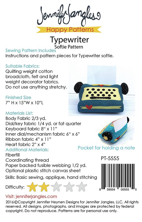 Typewriter Softie - Quilt Pattern