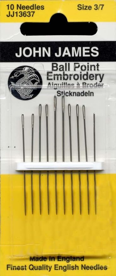 Ball Point Embroidery Assorted Size 3/7"