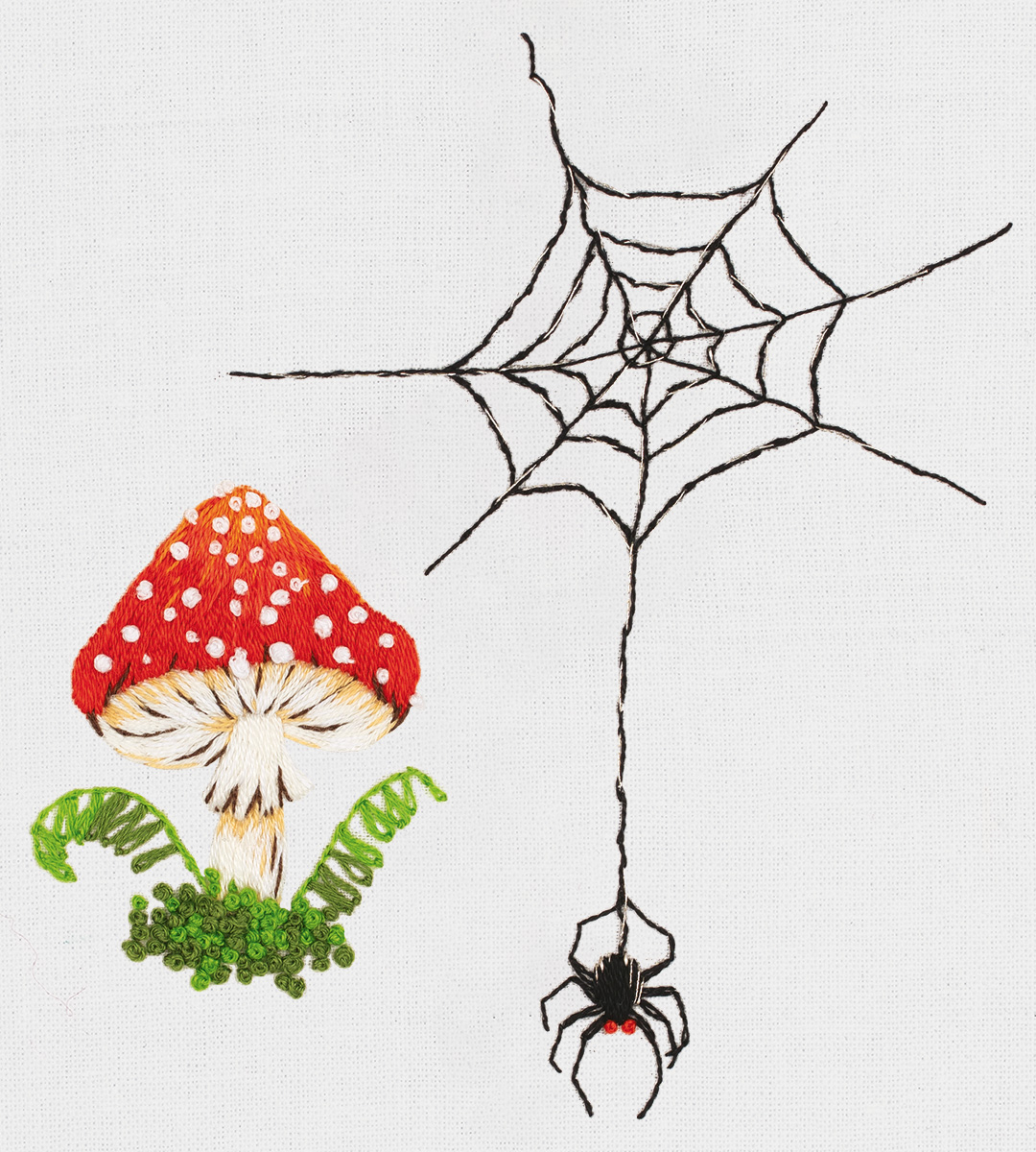 Forest Story Clothing Patch - Satin Stitch Embroidery Kit