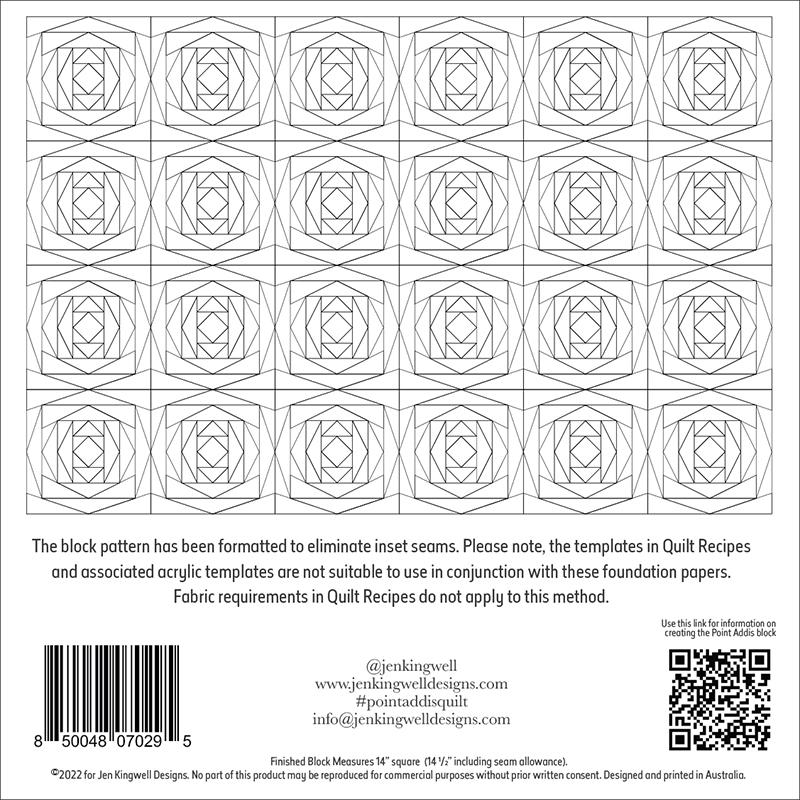 Point Addis Quilt Block for Foundation Paper Piecing