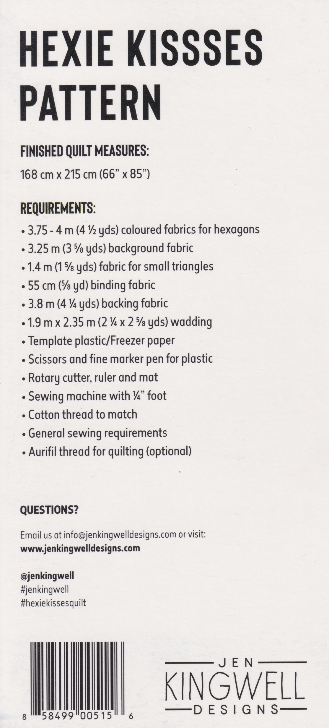 Hexie Kisses - Quilt Pattern
