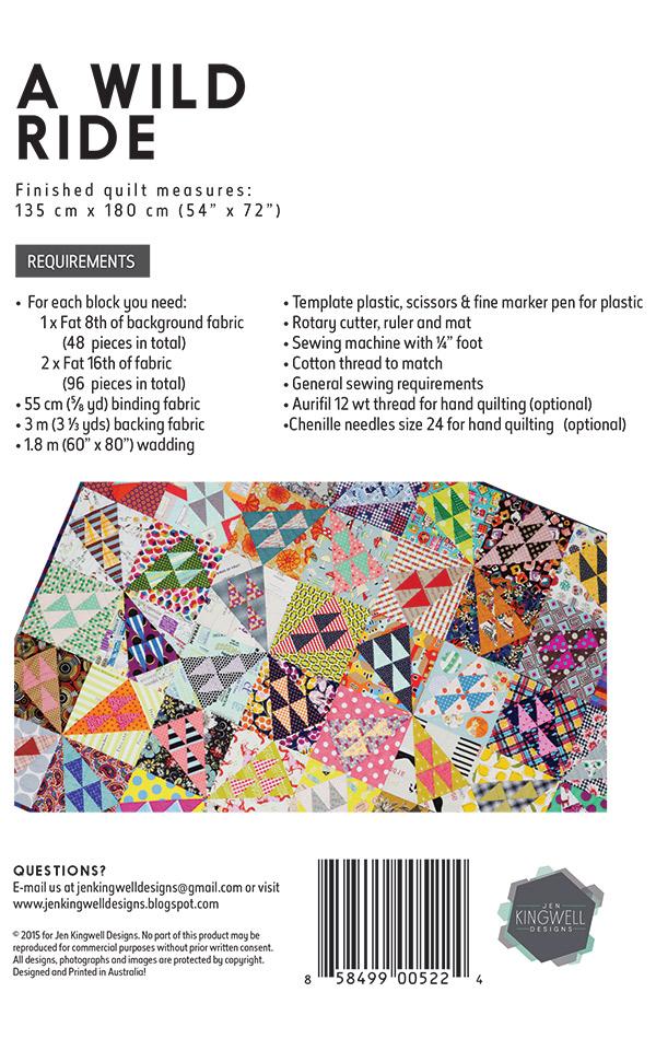 A Wild Ride W/Template - Quilt Pattern