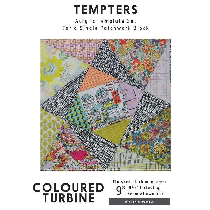 Coloured Turbine Tempter Quilt Template