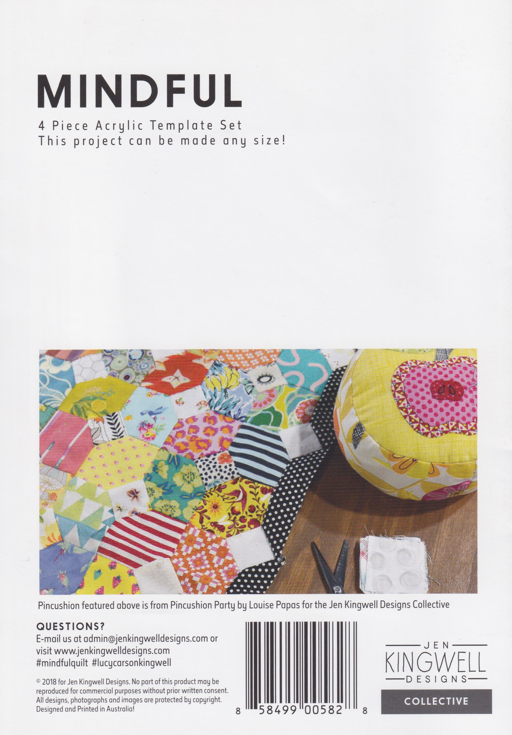 Mindful W/Acrylic Template - Quilt Pattern