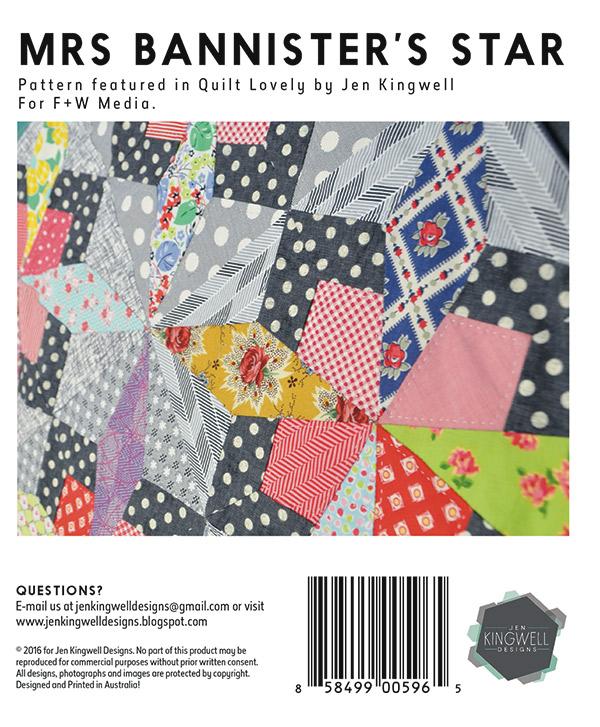 Mrs Bannisters Star Quilt Template