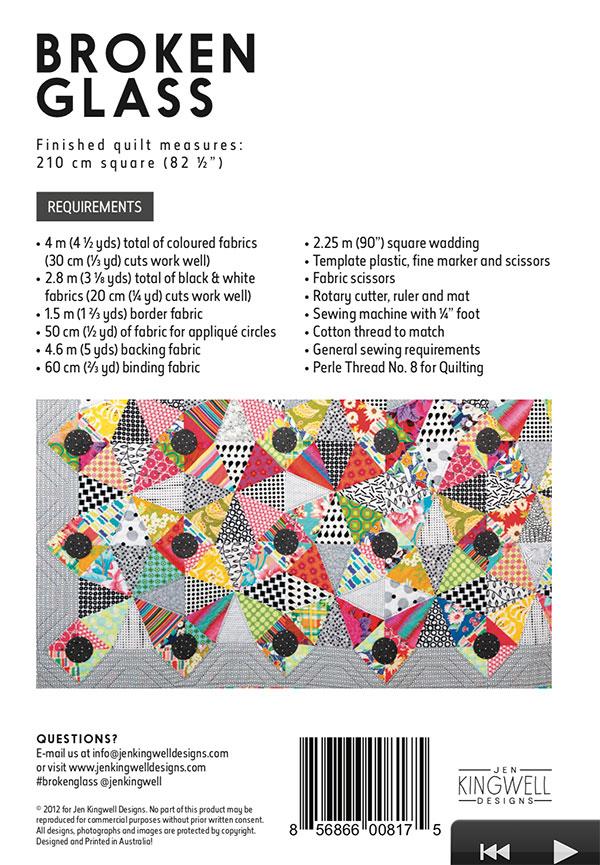 Broken Glass W/Acrylic Template - Quilt Pattern