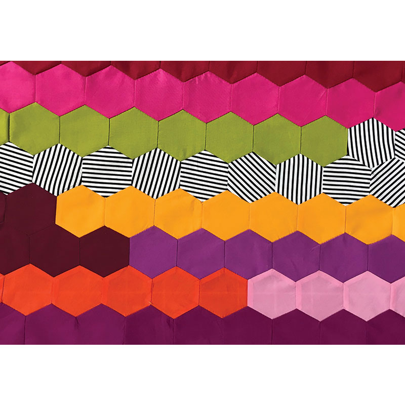Postcard Project Piecing Template - Hex 1.5"