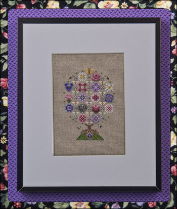 Sun Blossoms Tree with embellishments - Cross Stitch Pattern