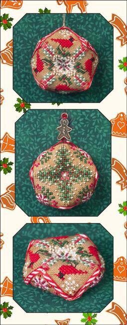 Tiny Christmas Biscornu - Cross Stitch Pattern