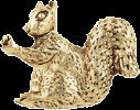 Antique Gold Squirrel Bead