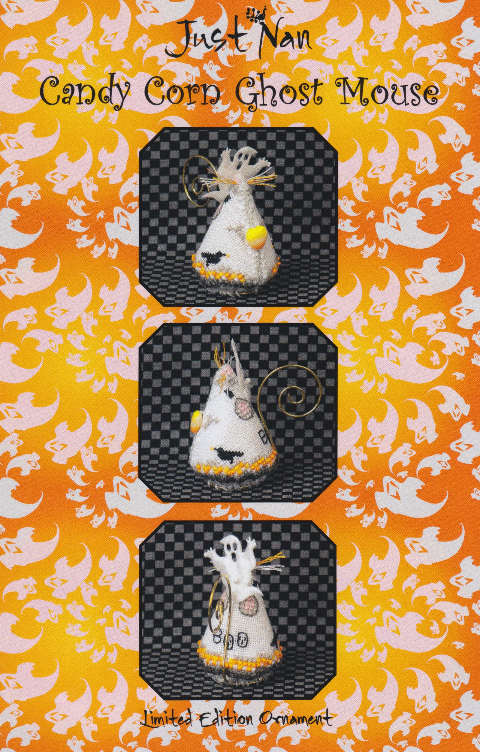 Candy Corn Ghost Mouse Limited Edition Ornament