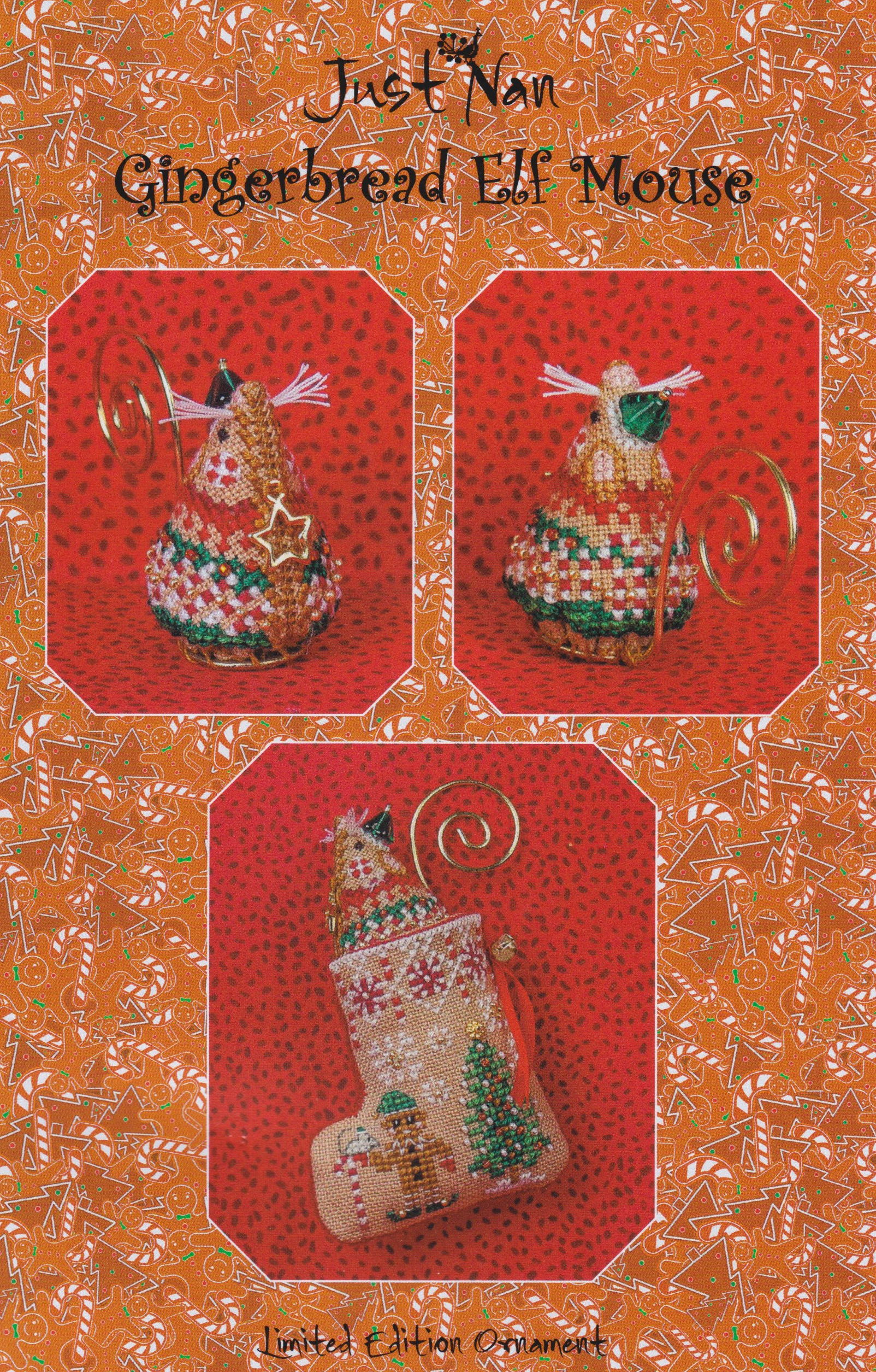 Gingerbread Elf Mouse - Limited Edition Cross Stitch Pattern