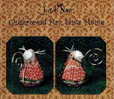 Gingerbread Mrs Santa Mouse - Cross Stitch Pattern