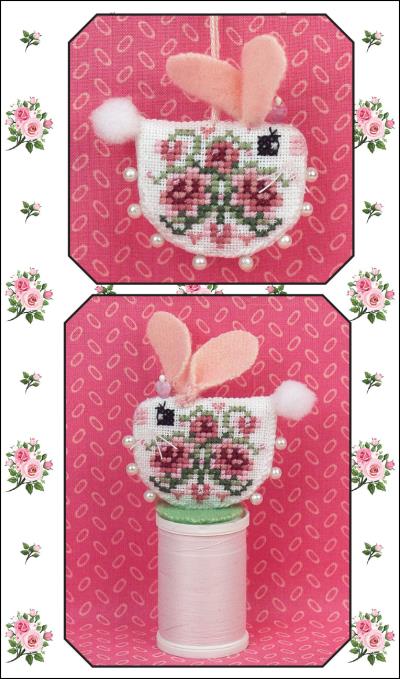 Rose Heart Bunny - Cross Stitch Pattern