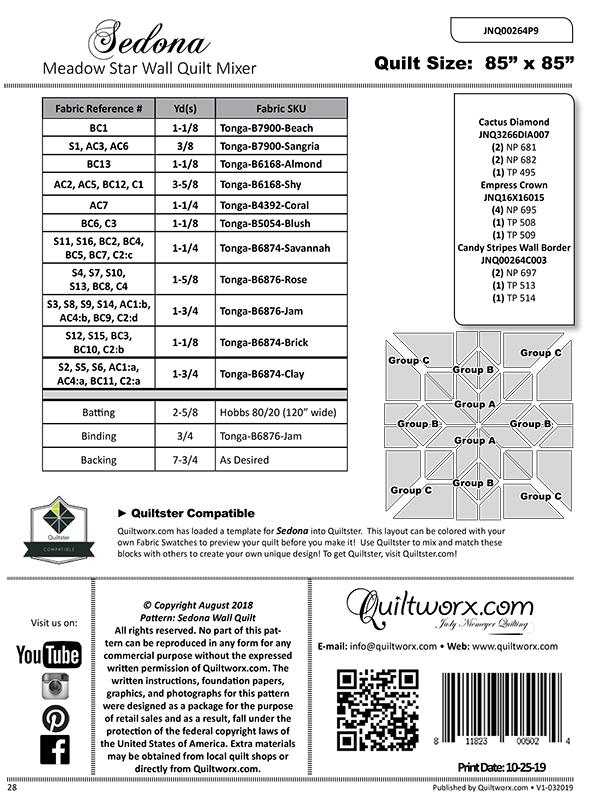 Judy Niemeyer Quilting Sedona - Quilt Pattern - 123Stitch