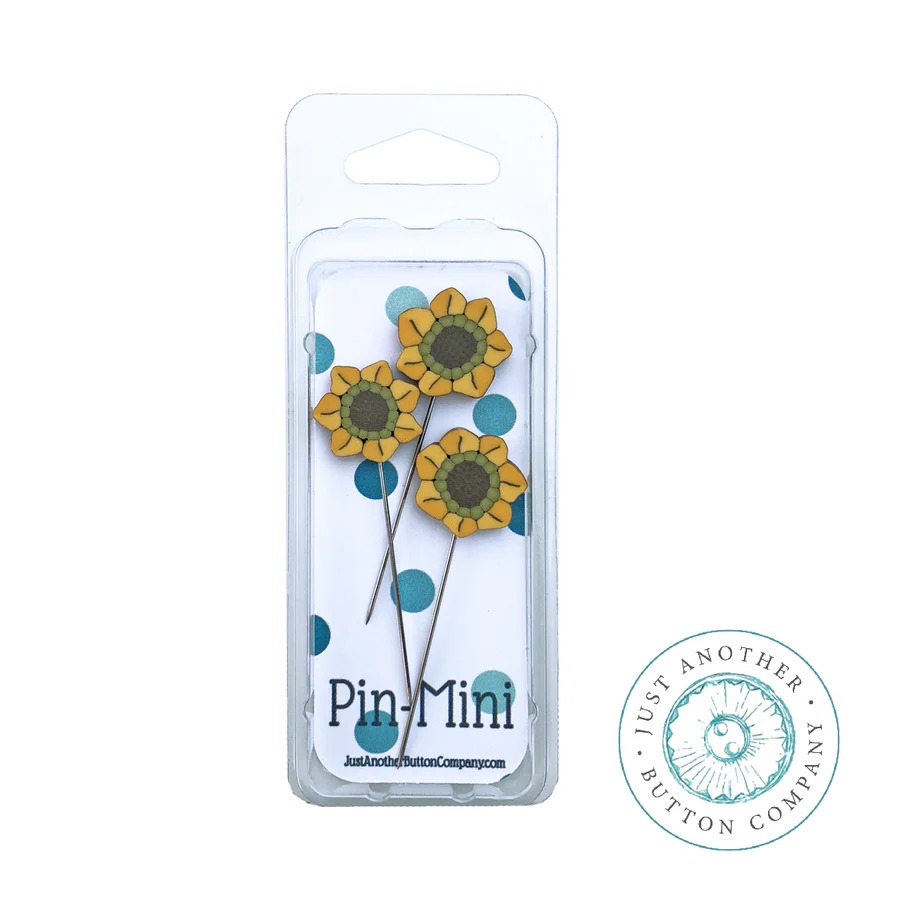 3 Sunflowers - Pin-Mini, zoomed in. Select this picture to zoom back out.