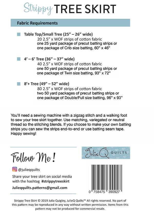 Strippy Tree Skirt - Quilt Pattern