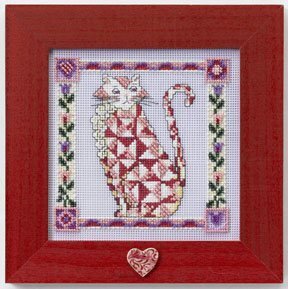 Scarlet Quilted Cat - Cross Stitch Kit