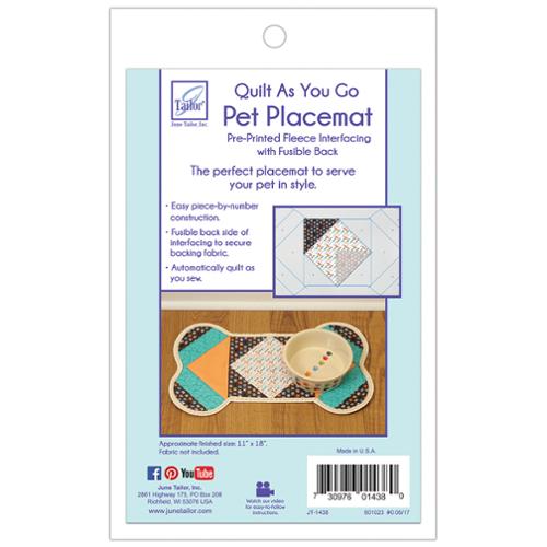 Pet Placemat Dog Bone - Quilt As You Go Kit