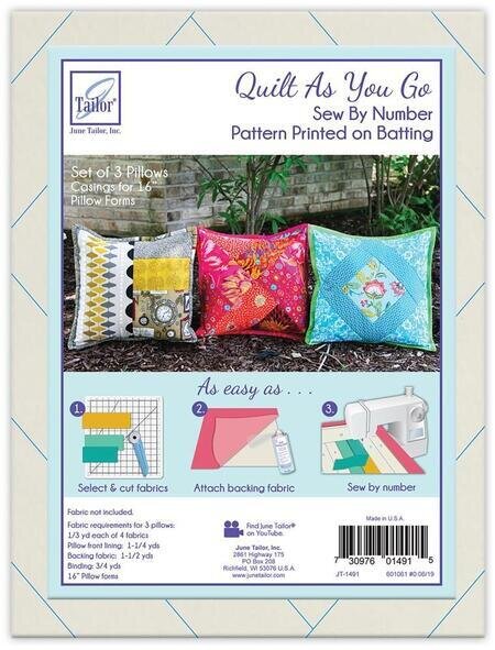 Pillow Cover 3-pack - Quilt As You Go Kit