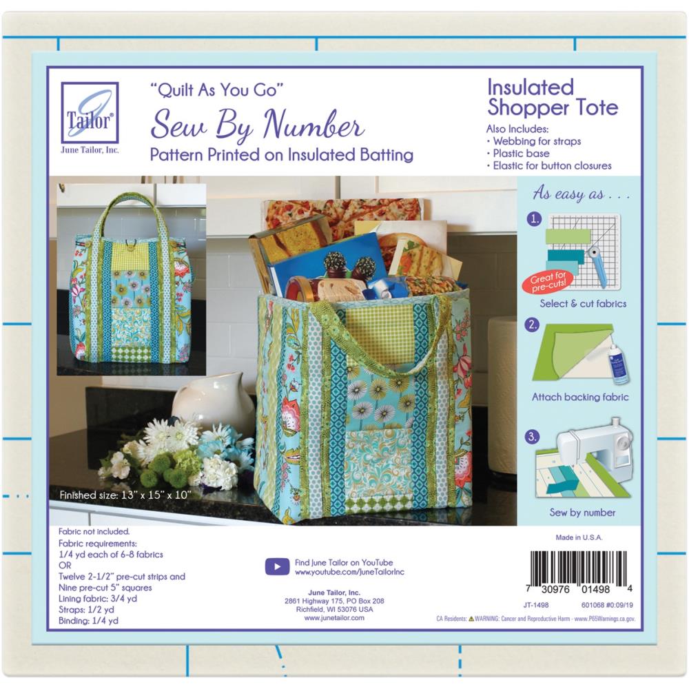 Insulated Shopper's Tote - Quilt As You Go Kit