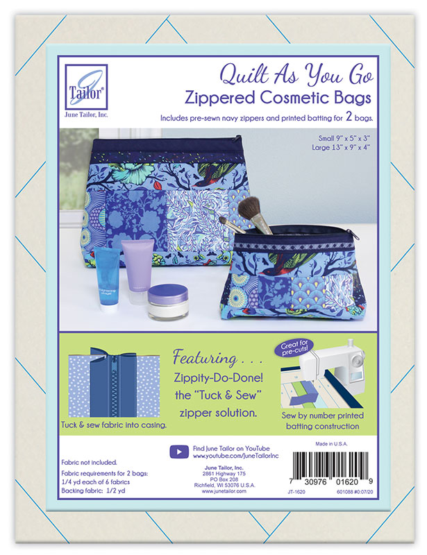Quilt As You Go - Zippered Cosmetic Bags