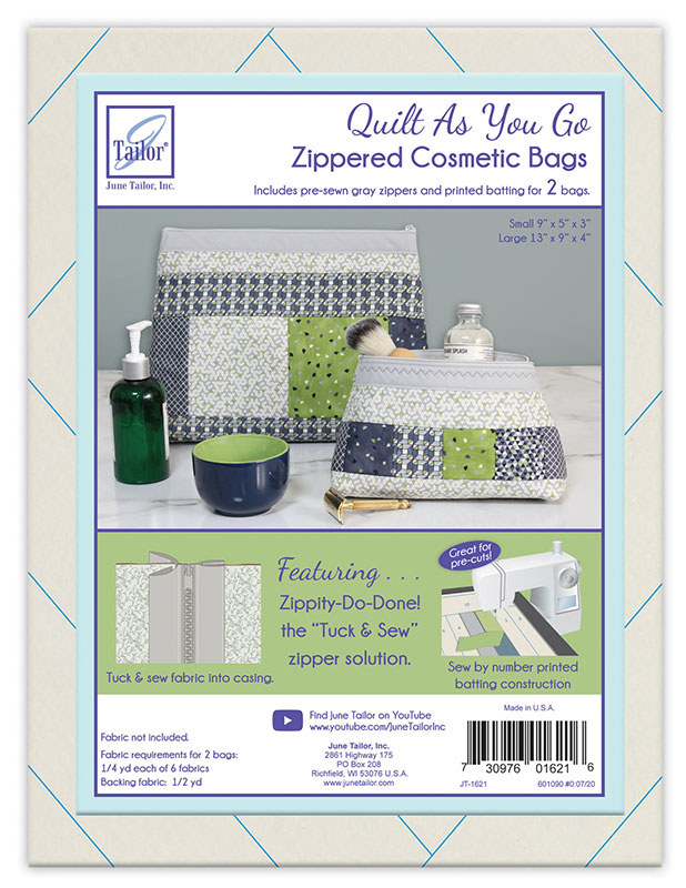 Quilt As You Go - Zippered Cosmetic Bags
