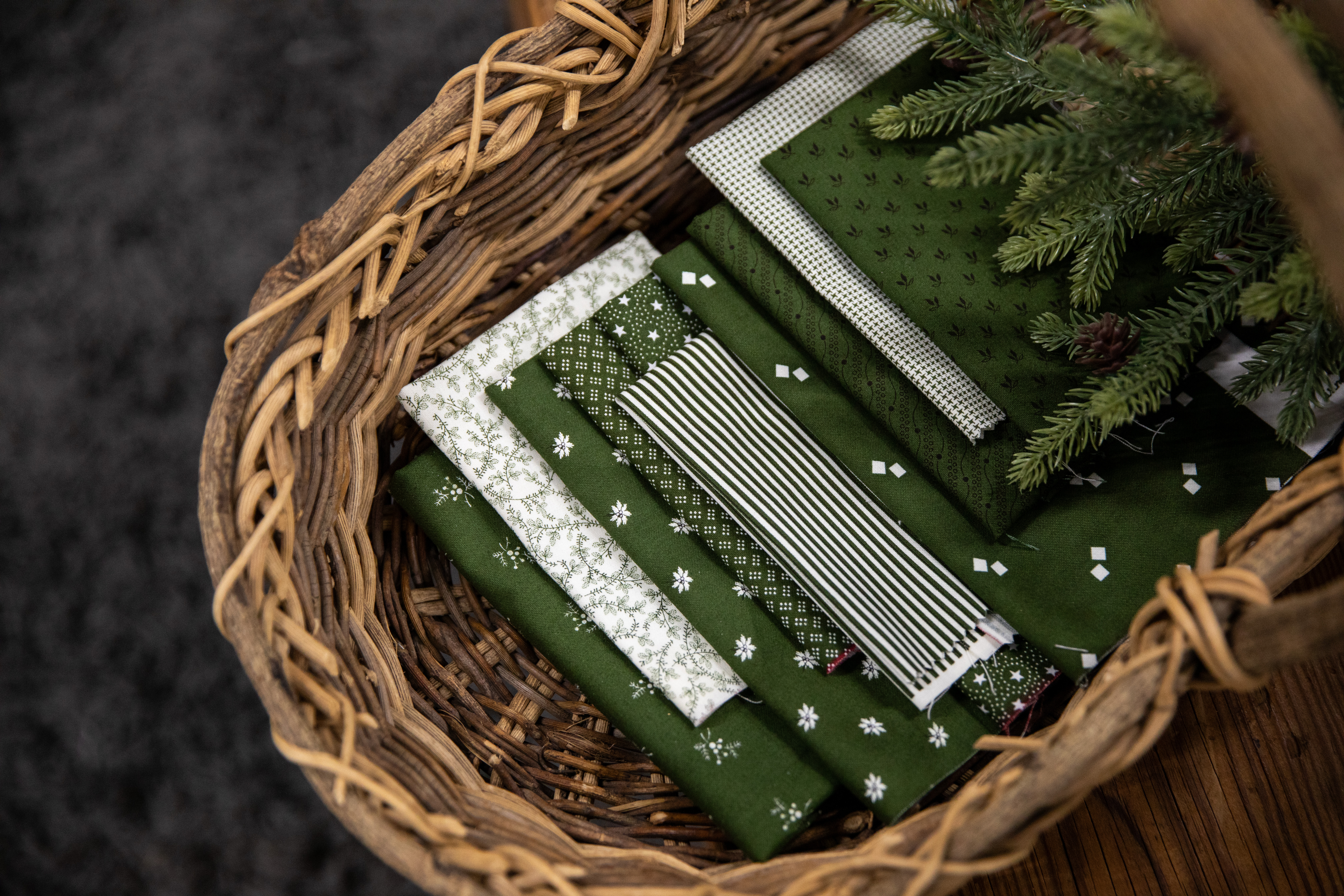 Joyful Gatherings II Vines Cloud Crimson - Quilt Fabric