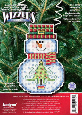 Snowman With Tree - Holiday Wizzers - Cross Stitch Kit