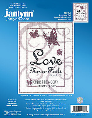 Love Never Fails - Cross Stitch Kit