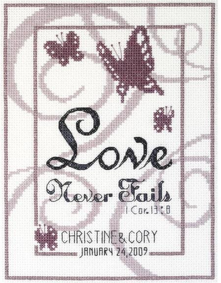 Love Never Fails - Cross Stitch Kit