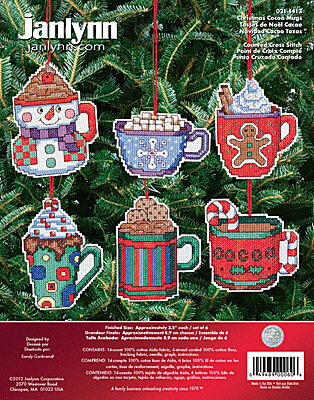 Christmas Cocoa Mugs - Cross Stitch Kit