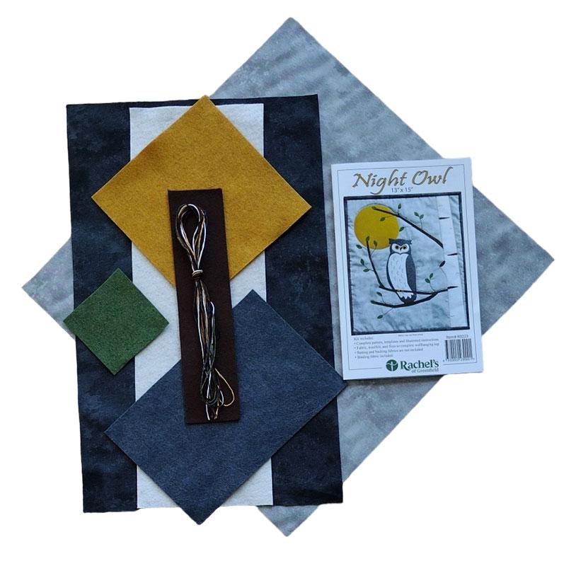 Wall Quilt Night Owl 13" x 15" - Quilt Kit