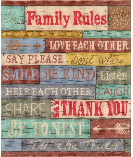 Family Rules - Cross Stitch Kit