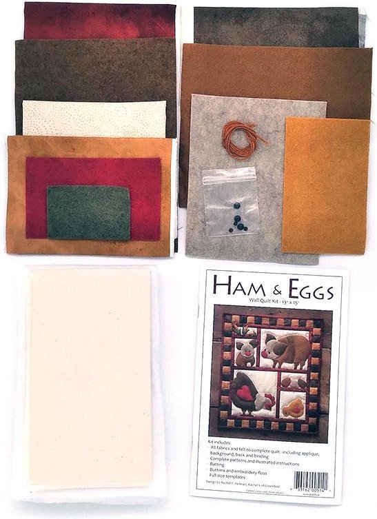 Ham And Eggs - Wall Quilt Kits, different perspective #1, zoomed in. Select this picture to zoom back out.