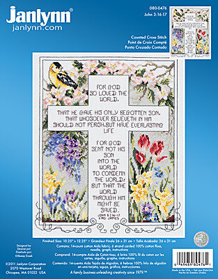John 3-16-17 - Cross Stitch Kit