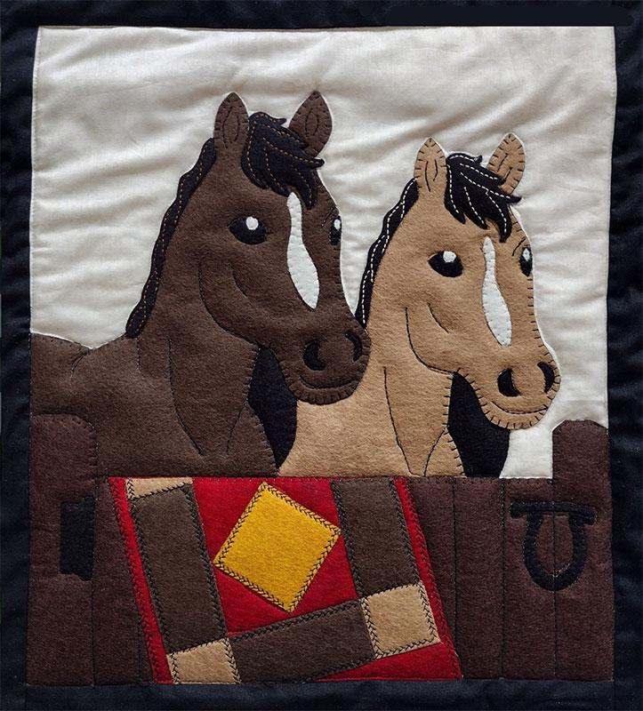 Wall Quilt Horses 13" x 15" - Quilt Kit