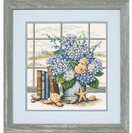 Hydrangeas & Shells - Cross Stitch Kit