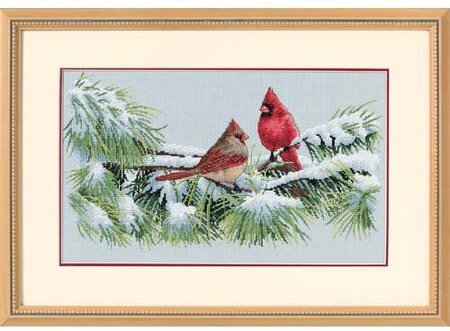 Winter Cardinals - Cross Stitch Kit