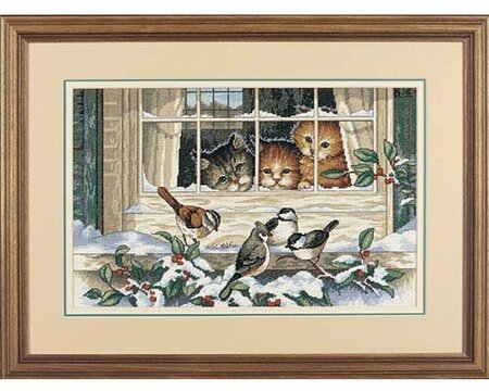 Three Bird Watchers - Cross Stitch Kit