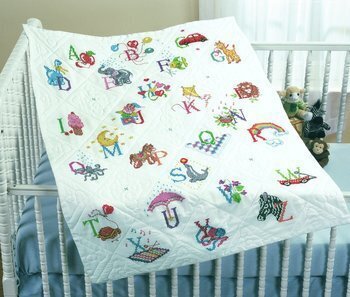 Alphabet Dreams Quilt Top Stamped Cross Stitch Kit