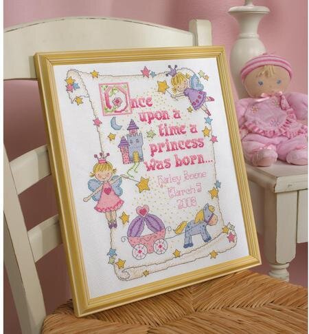 Princess Birth Record - Cross Stitch Kit
