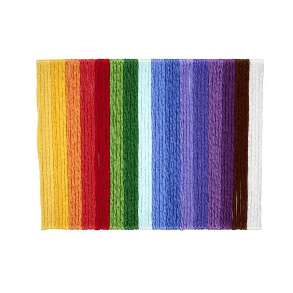 Mindful Uplifting Daises 6" Round - Cross Stitch Kit